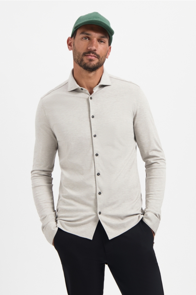 JERSEY OVERHEMD N4180 018 CLAY